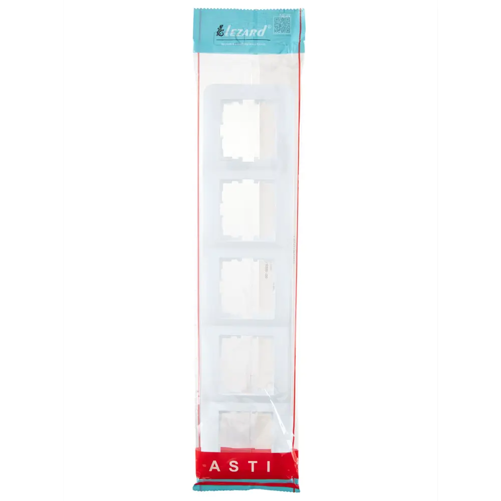 Рамка для розеток и выключателей Lezard Asti 5 постов горизонтальная цвет белый STLM-2099096 - Вид №3