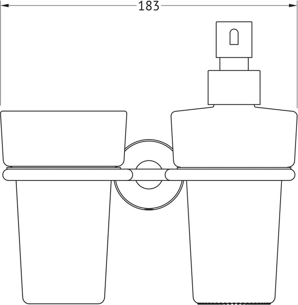 NOS 008 Держатель со стаканом и дозатором жидкого мыла FBS Nostalgy - Вид №1