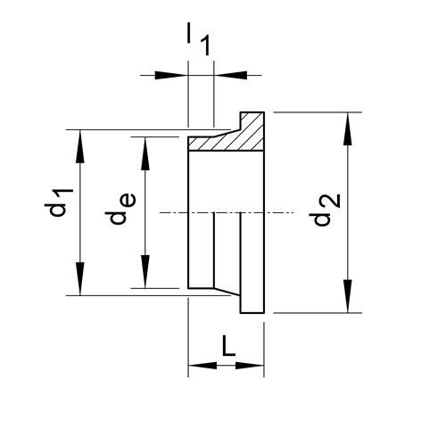 SANIT 56051010000 Сто конец, PP, SDR 11, короткий, с гладкой уплотнительной поверхностью  - Вид №1