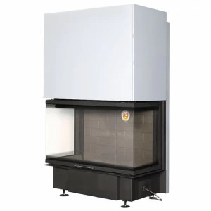 Каминная топка Экокамин Дельта 1000B принт с черным шамотом