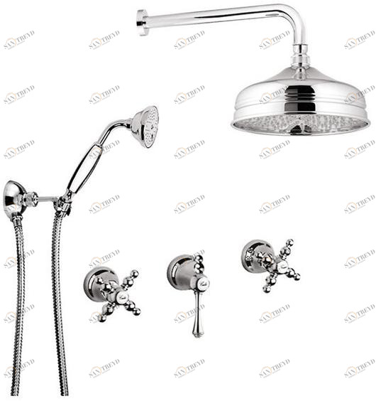 Rubinetteria Giulini Душевой набор с лейкой Parigi 7316w2kb