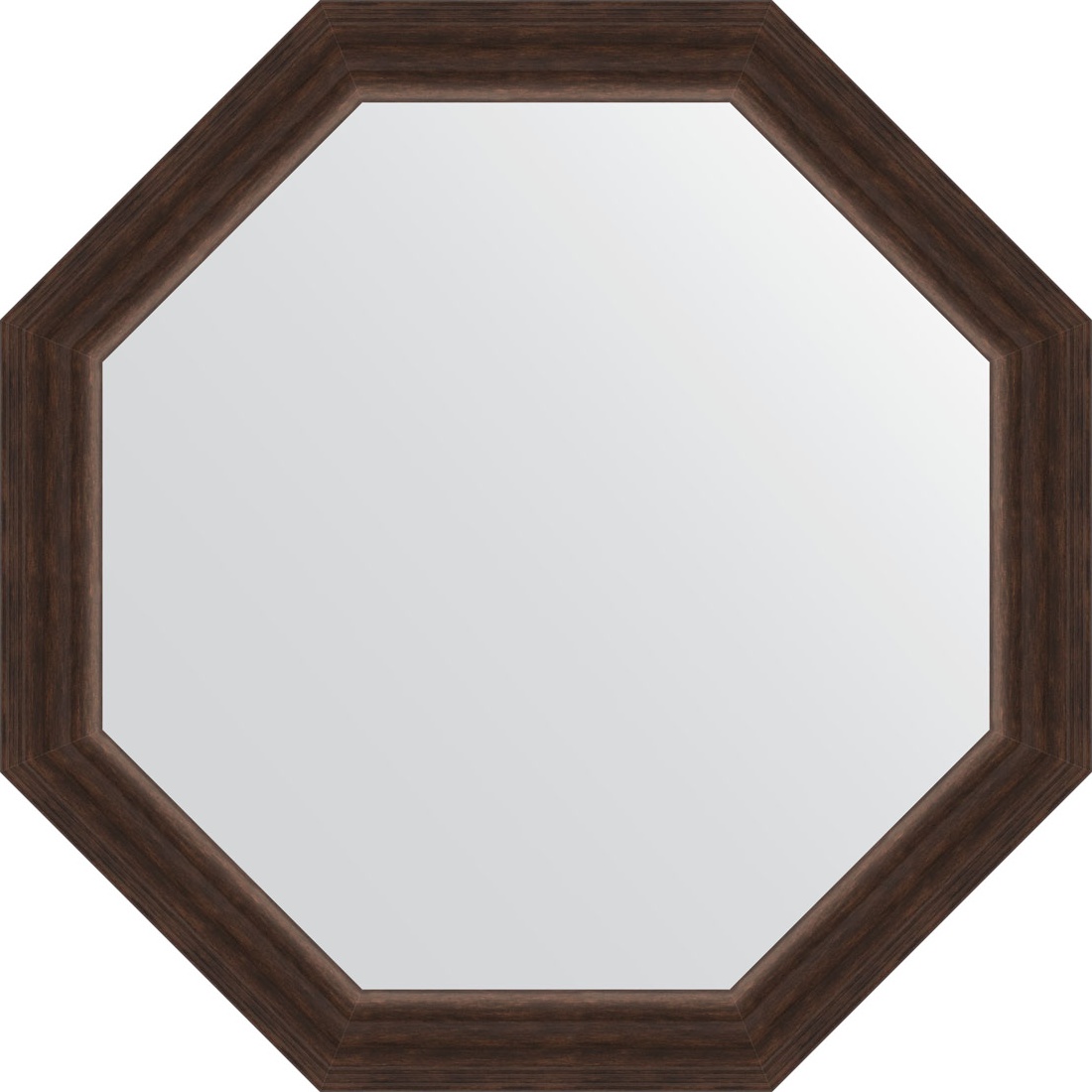 BY 3988 Зеркало в багетной раме - палисандр 62 mm EVOFORM Octagon