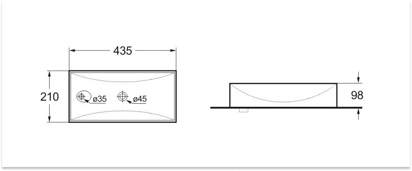 Раковина чаша SL-2009LMB SANTILINE  - Вид №1