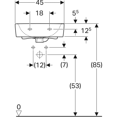 272150000 Раковина Geberit Renova Plan Geberit  - Вид №10