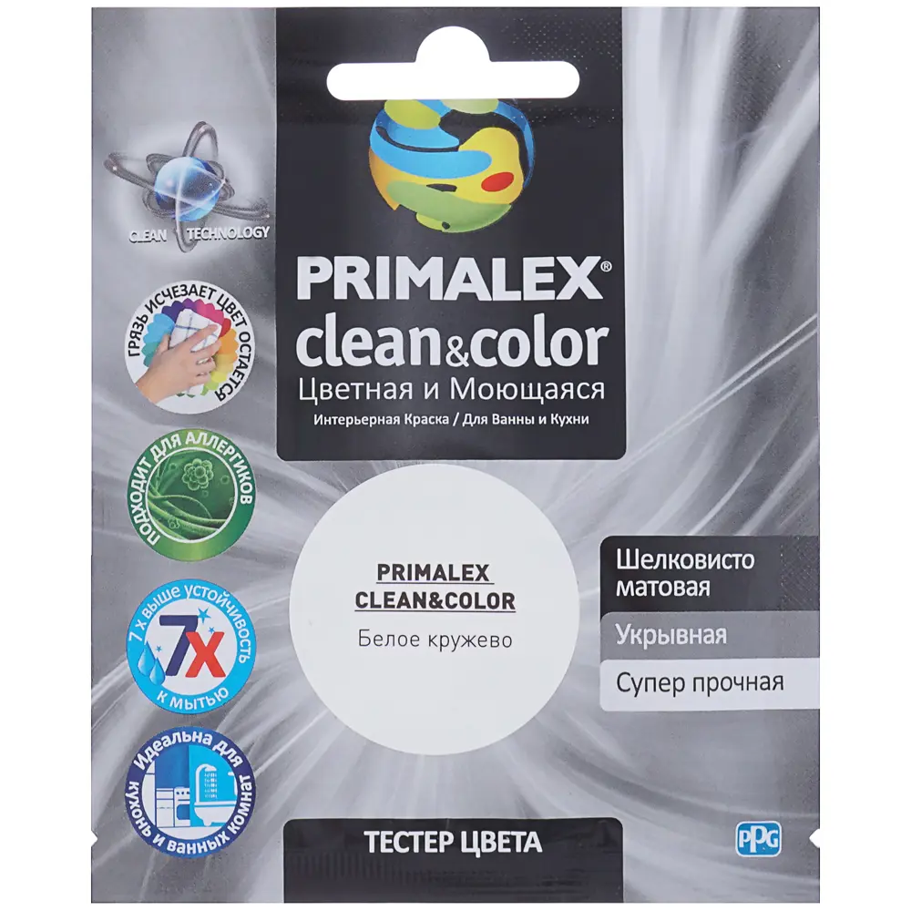 Тестер Primalex Clean&Color 40 мл Белое кружево STLM-2044815 - Вид №1