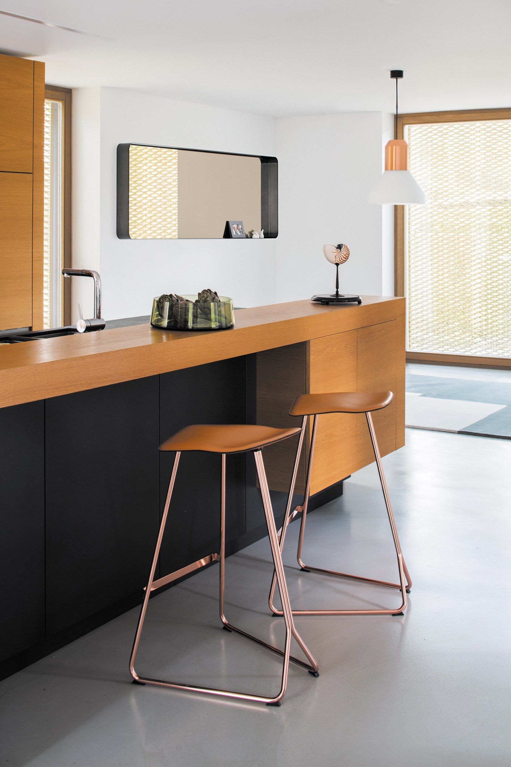 Квадратный ковер из шерсти с геометрическим рисунком Classicon Roquebrune ARCH-00123725 - Вид №6