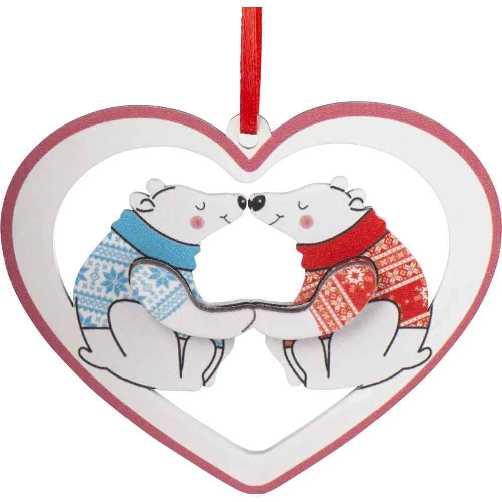 Украшение новогоднее «Медведь», 8 см, фанера 82938021 STLM-2141541 Santreyd 