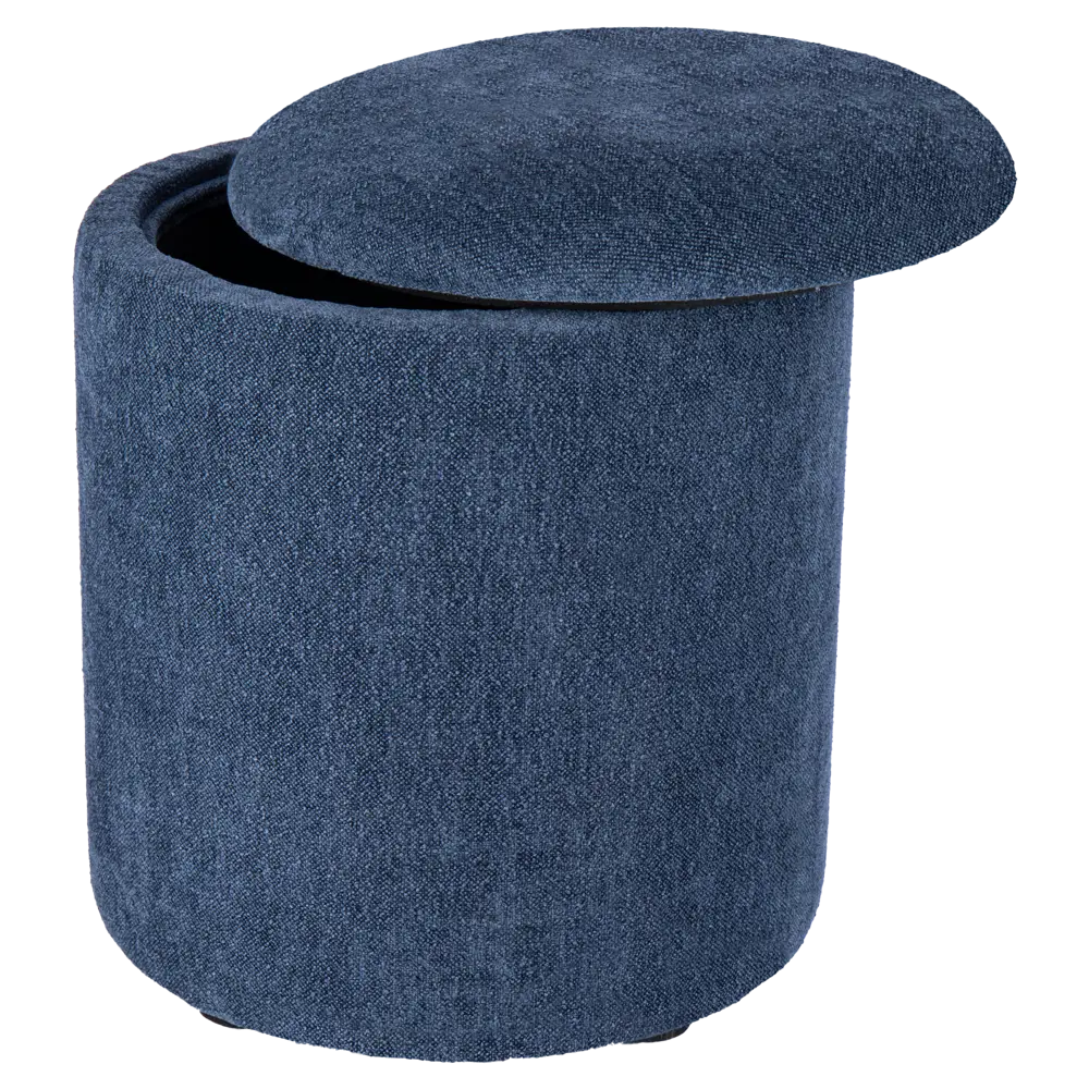 Santreyd: Пуф букле синий круглый 35×41.5 см с откидной крышкой 89392880 STLM-1487151