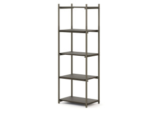 Книжный шкаф из нержавеющей стали и дерева