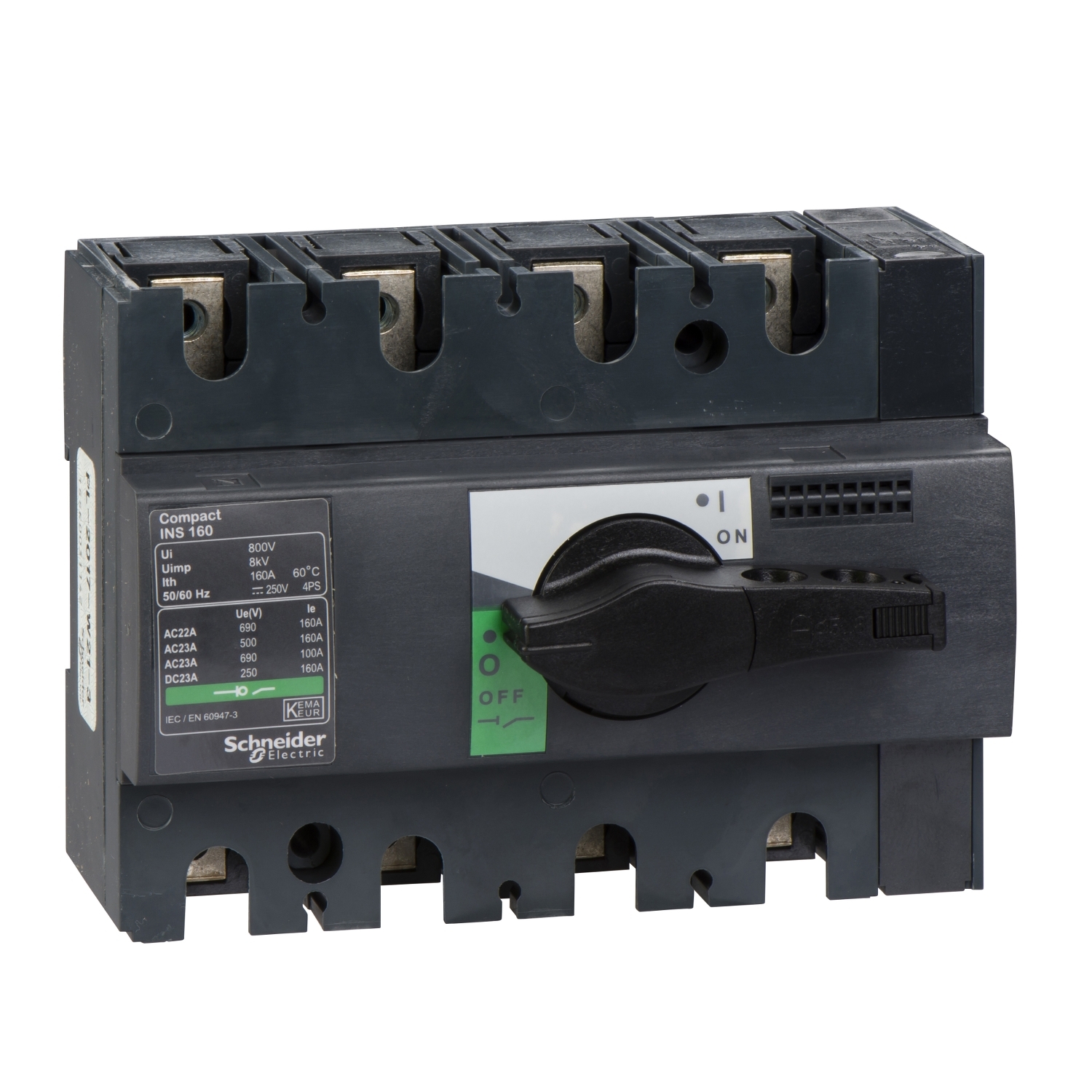 28913 Рубильник Interpact INS 160А 4P, фронтальное исполнение Schneider Electric Compact