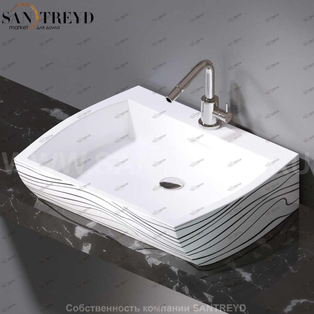 L282.410 Накладная раковина на столешницу  овальная A. e T. Italia SQUARE AeT ITALIA