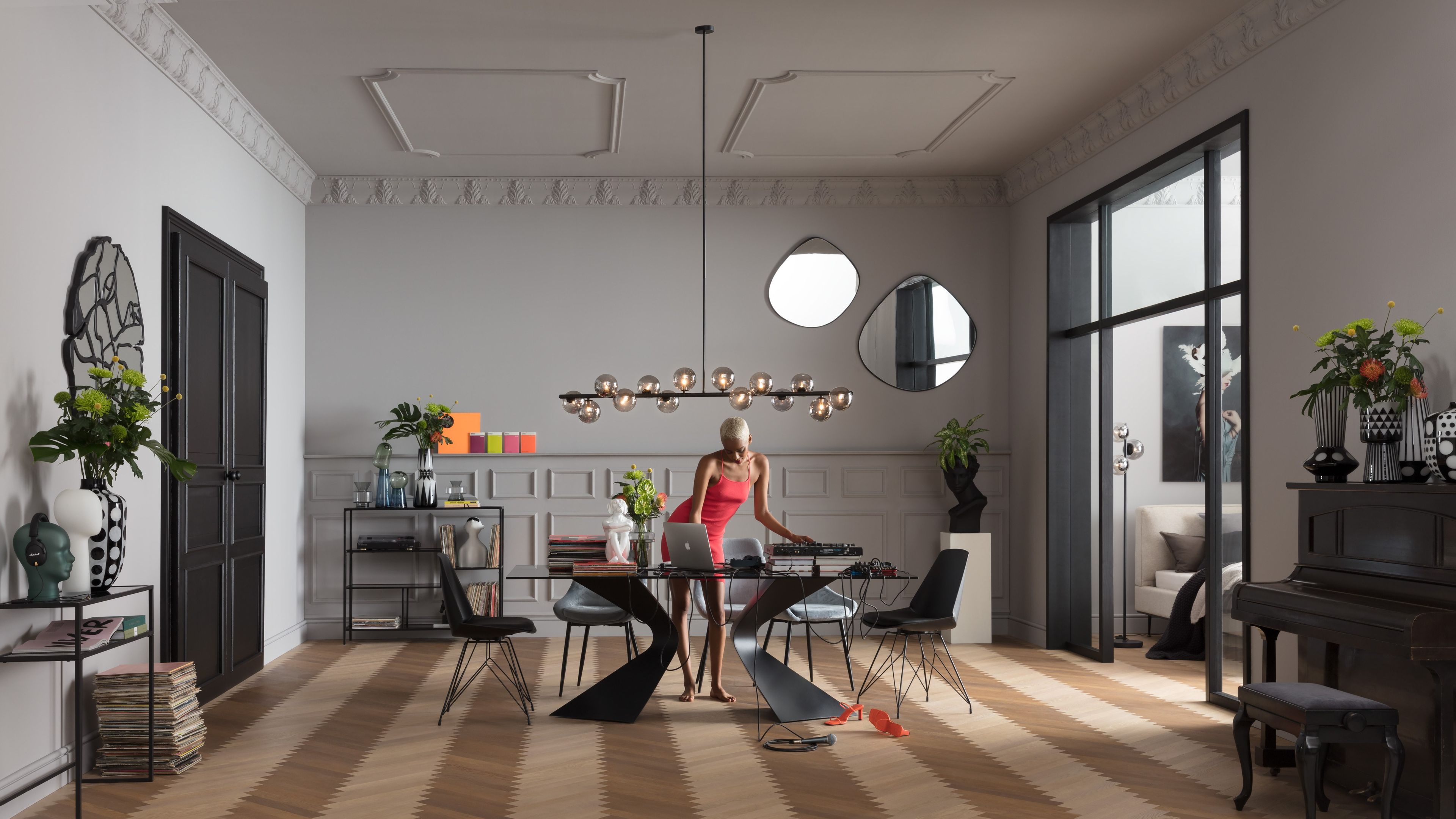 Прямоугольный стол из стали и стекла KARE Design Gloria ARCH-00144809 - Вид №6