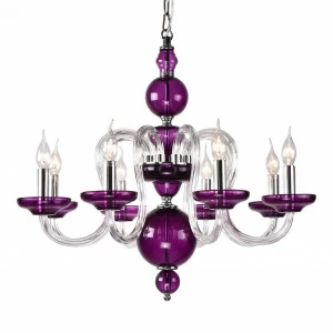 Подвесная люстра ST Luce Ninfa SL757.803.08 ST LUCE ДИЗАЙНЕРСКИЕ, NINFA PURPLE 057858 Фиолетовый