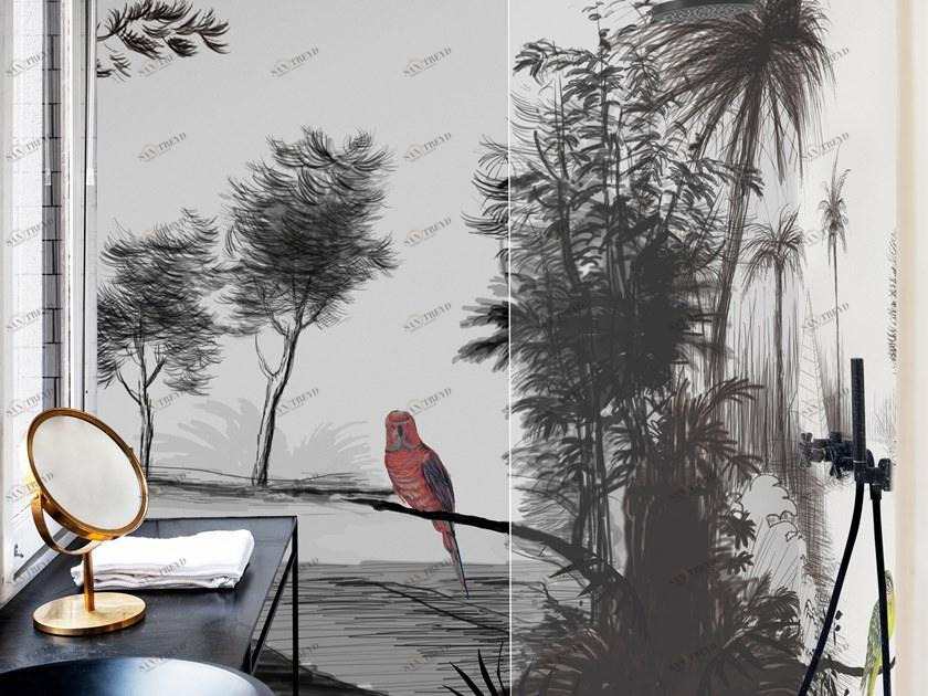 Wall&decò Обои для ванной Wet system 20 Wet_ip2001 / wet_ip2002