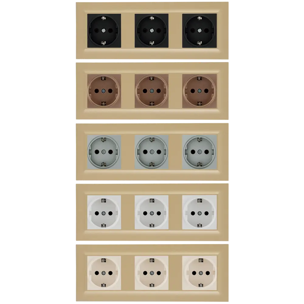 Рамка Legrand Structura золото для розеток и выключателей 82064629 STLM-0018618 - Вид №1