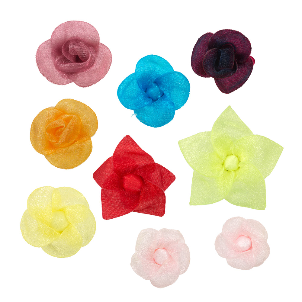 25 Р Ассорти Цветок розочка мелк. 9 шт №001 BLITZ 