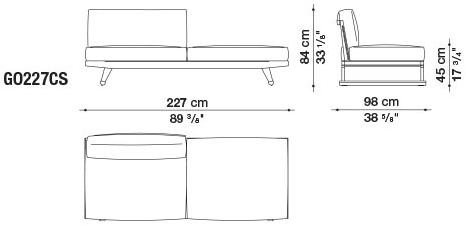 B&B Italia Outdoor Диван с шезлонгом Gio sun-id-1442753 - Вид №19