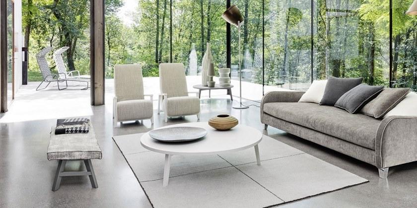 Gervasoni Низкий круглый деревянный журнальный столик Gray sun-id-1424264 - Вид №4