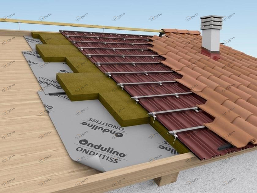 ONDULINE ITALIA Утеплитель и гидроизоляция скатных крыш Roofing system sun-id-1403686