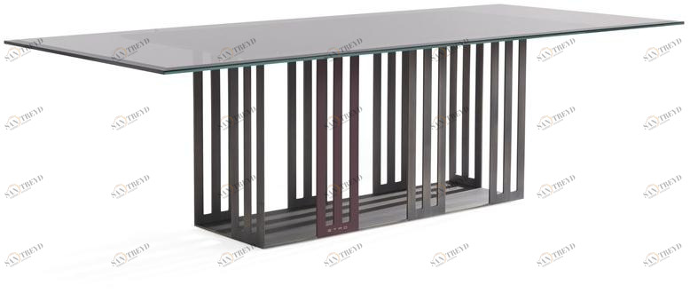 ETRO Home Interiors Прямоугольный стол для гостиной из металла и стекла Klee E.kle.122.a