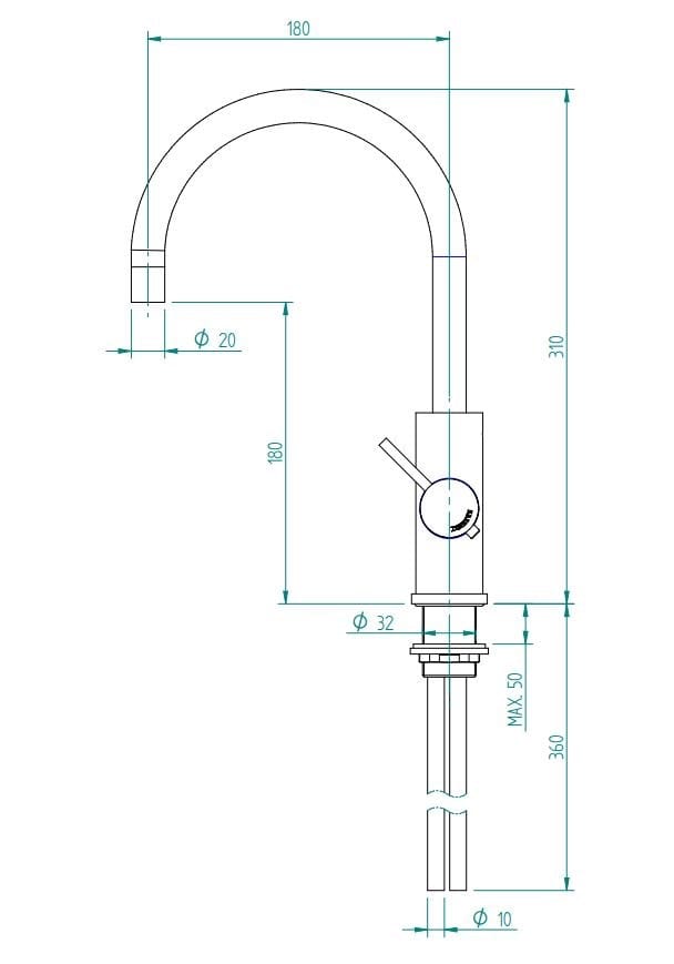 Однорычажный смеситель для раковины с одним отверстием Zazzeri ARCH-00014109 - Вид №1