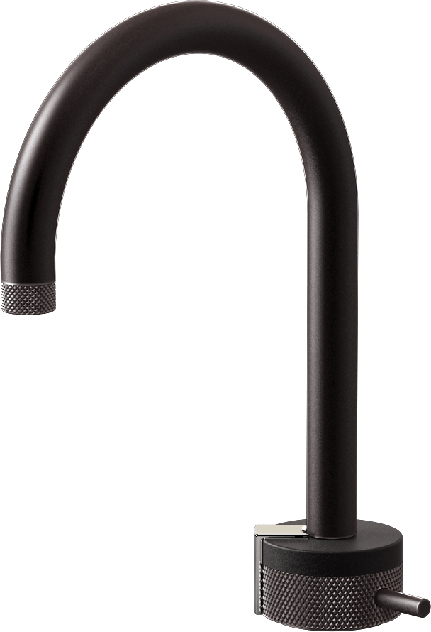 E-11502-R1BK-L2PC-GM Однорычажный прогрессивный смеситель для раковины - излив 16см GRAFF MOD+