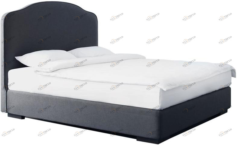 Heavens Двуспальная кровать из ткани с мягким изголовьем Rebecca sun-id-1358282