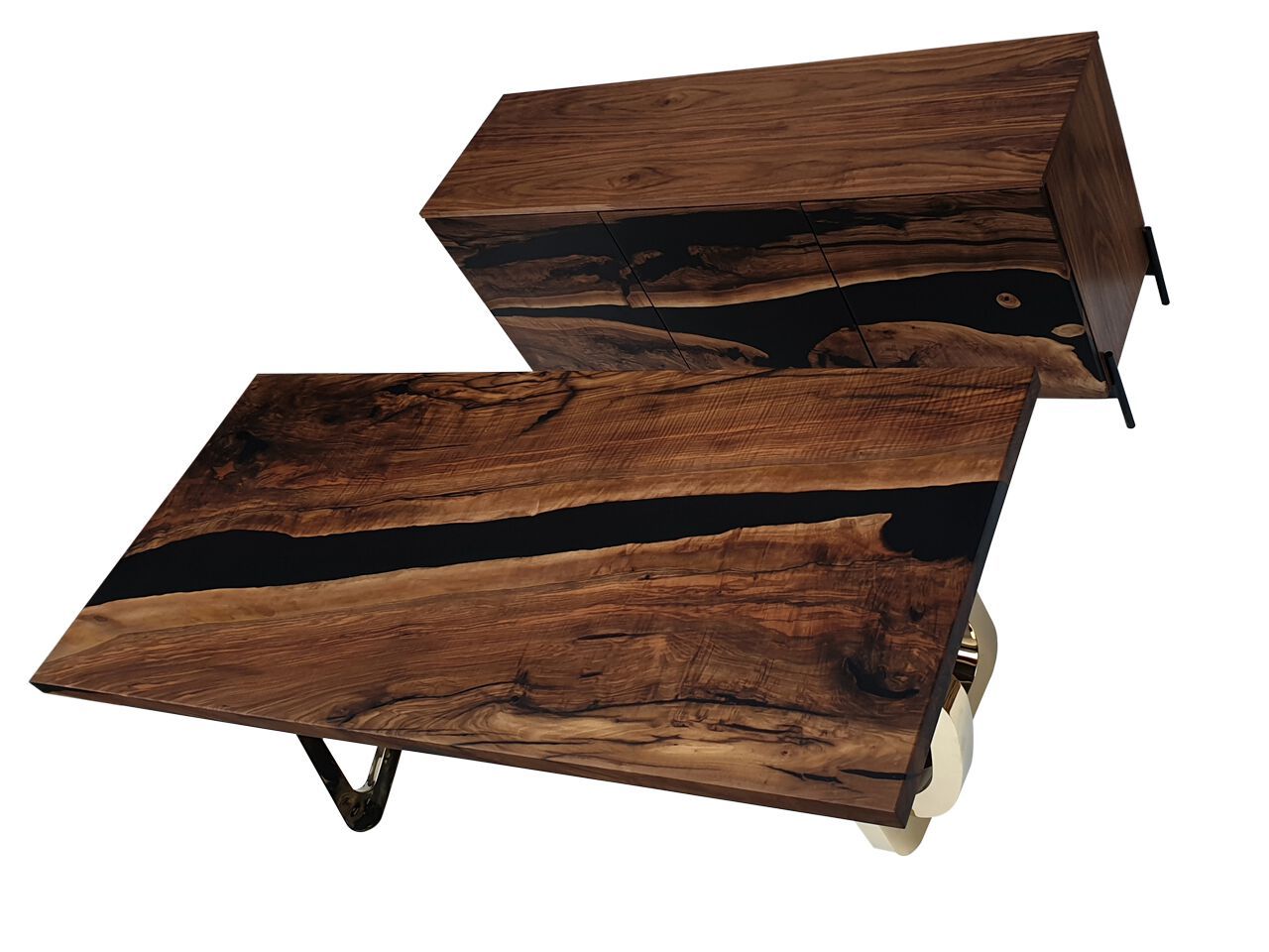 Обеденный набор из дерева и смолы Legnor LEG2408796 ARCH-00093078 - Вид №1