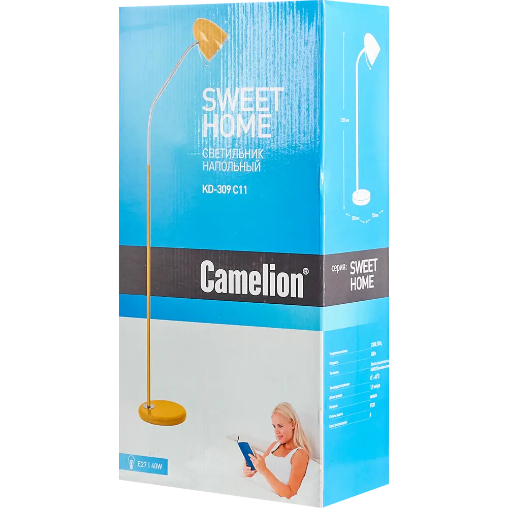 Торшер KD-309 цвет оранжевый CAMELION STLM-2008140 - Вид №7