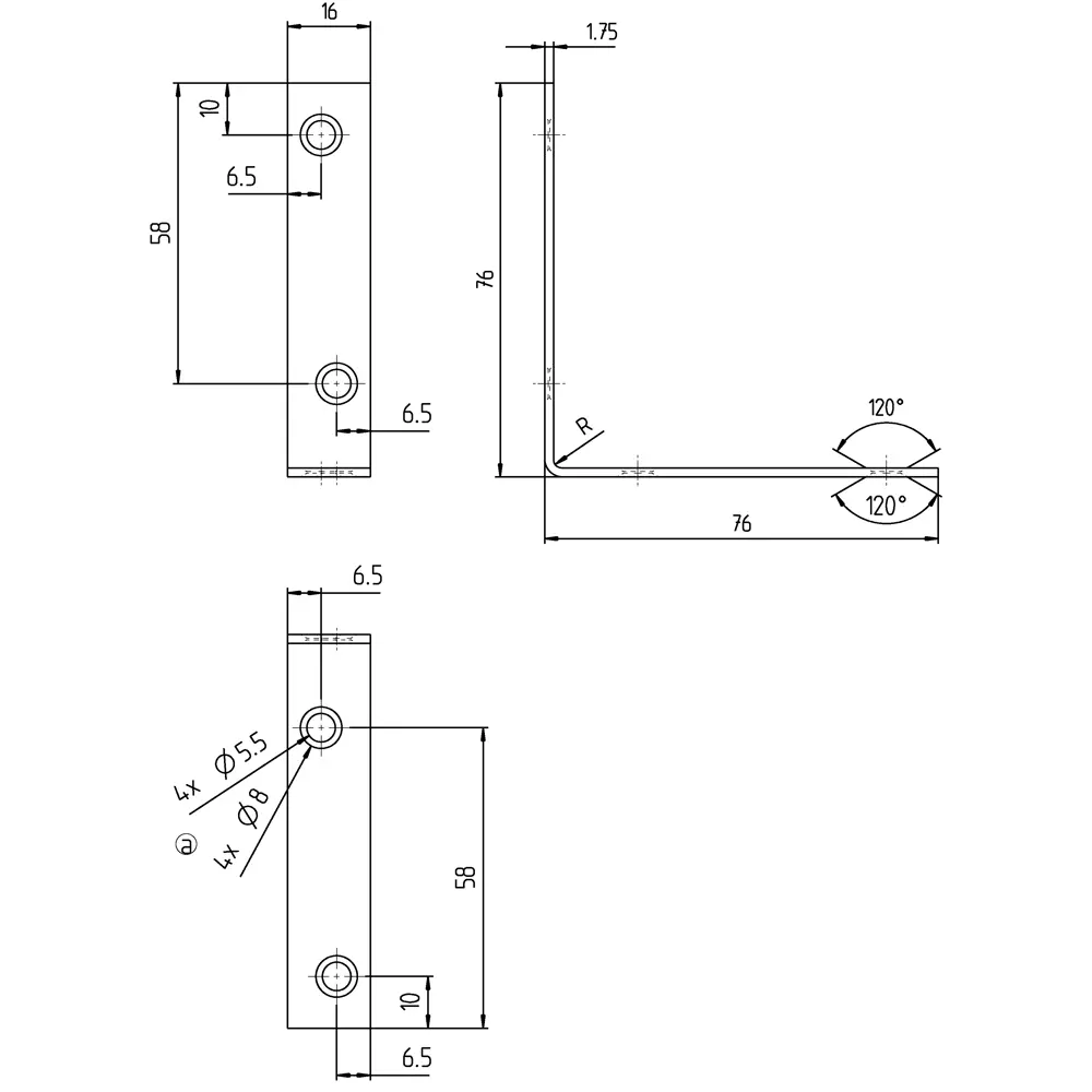 Уголок крепежный 75х16х75х1.75 мм GAH ALBERTS STLM-2037419 - Вид №4