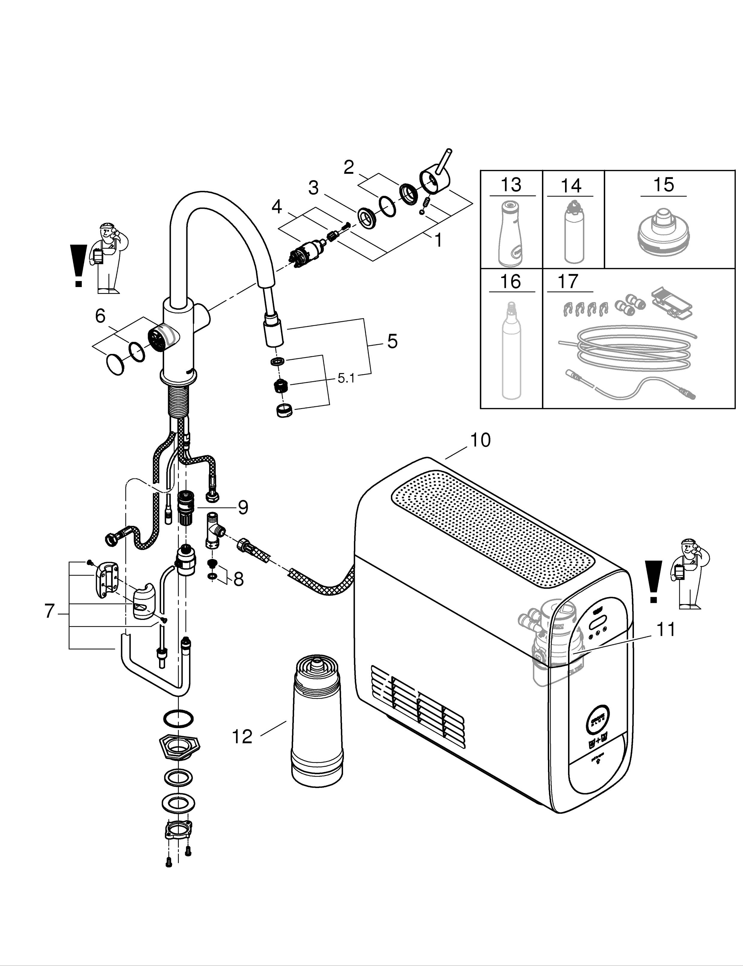 Стартовый комплект GROHE Blue Home, хром (31606000) - Вид №1