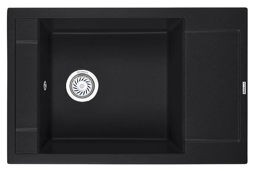 7806, ЧЁРНЫЙ, кухонная мойка, кварц GRANULA 7806-ST181 - Вид №1