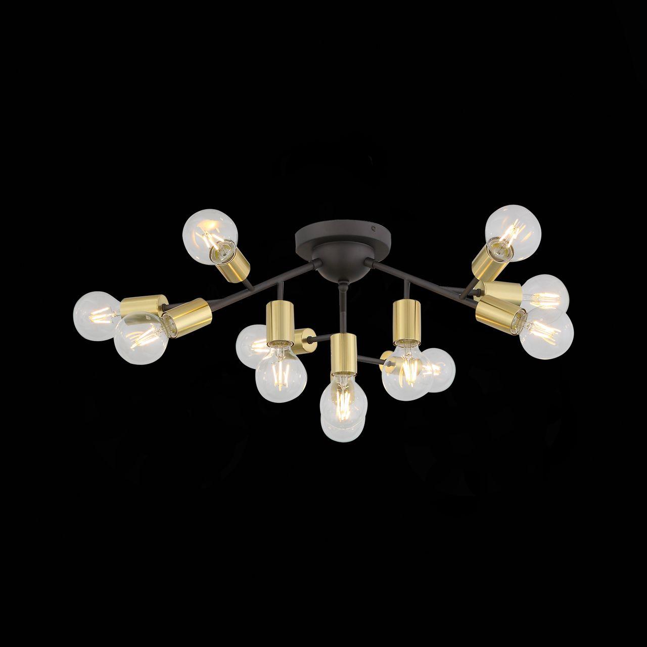 Потолочная светодиодная люстра ST Luce Foglione SL437.402.12 ST LUCE FOGLIONE 184543 Золотой  - Вид №2