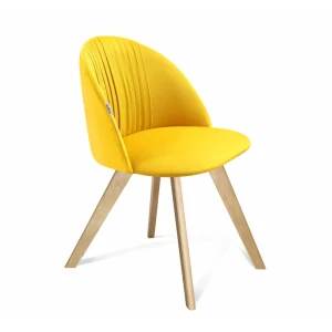 91535271 Стул Sheffilton Sht-st35/s39 78x55x52 см велюр цвет желтый/светло-бежевый STLM-1415419