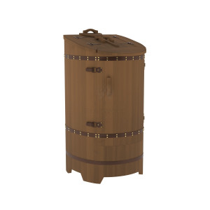 927 Фитобочка со скосом "Премиум" цвет орех, покрытие тиковым маслом, фурнитура 064 Alyarus