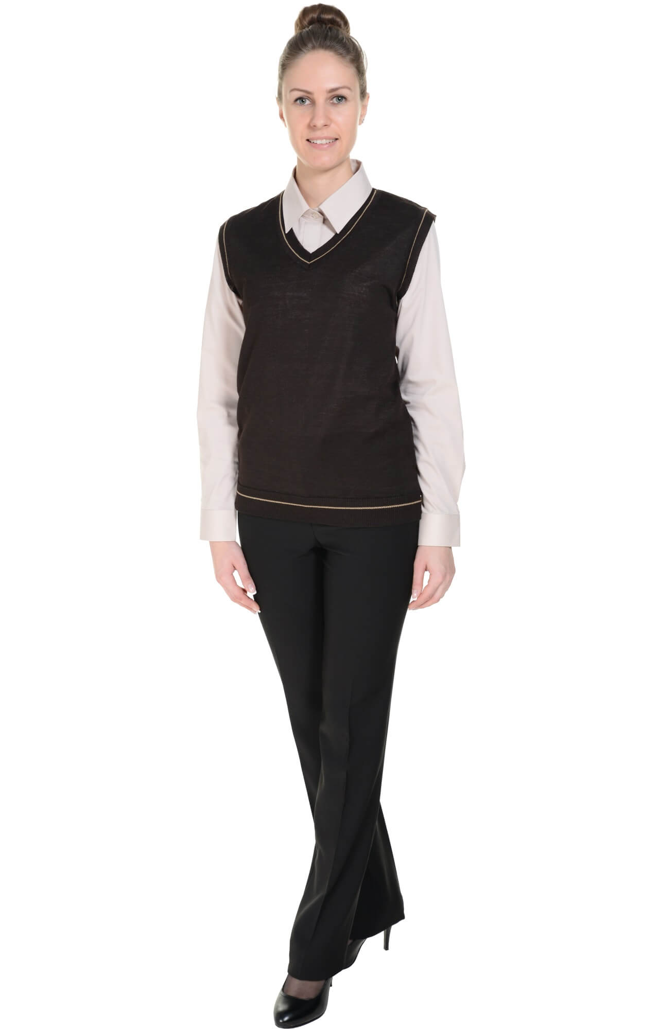 5042991 Жилет трикотажный женский в ассортименте  Одежда для официантов  размер 48-50 Спецодежда  - Вид №3