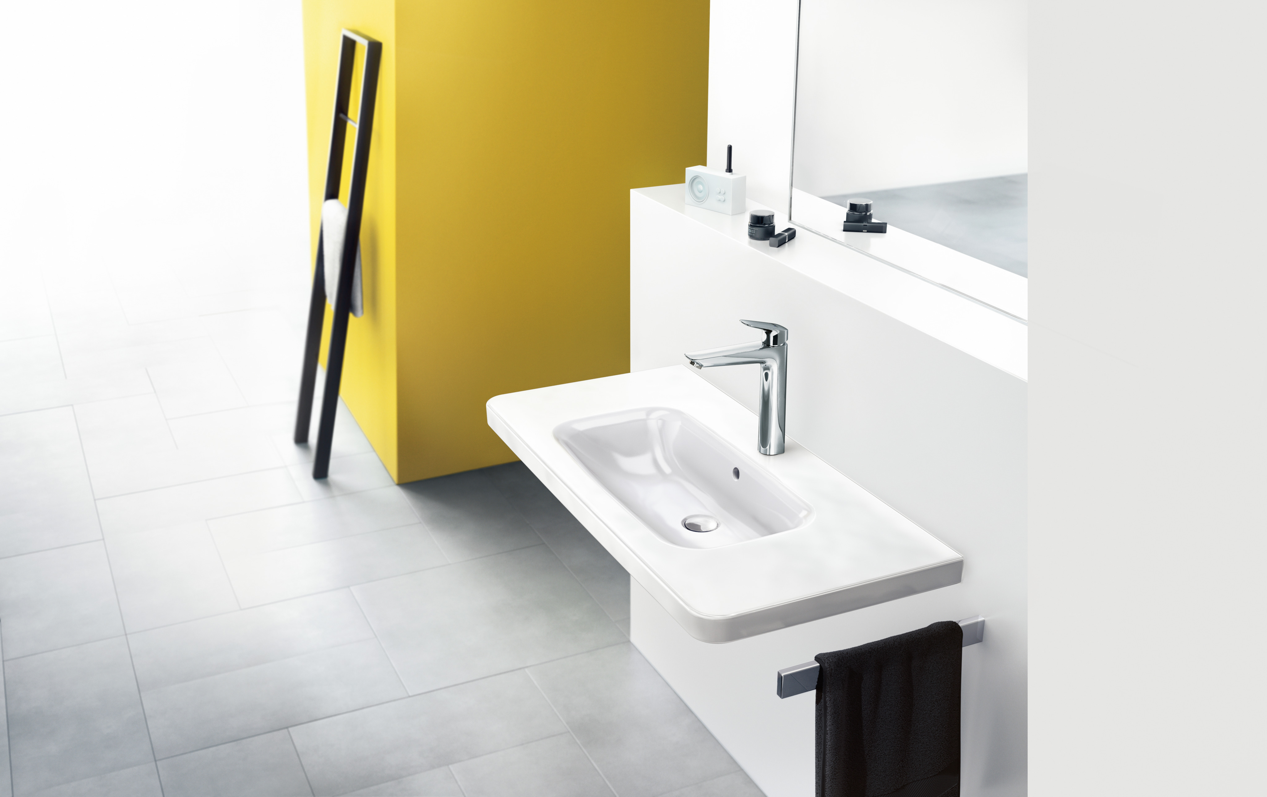 71091000 Logis Смеситель для раковины 190, однорычажный, без сливного набора Hansgrohe  - Вид №3