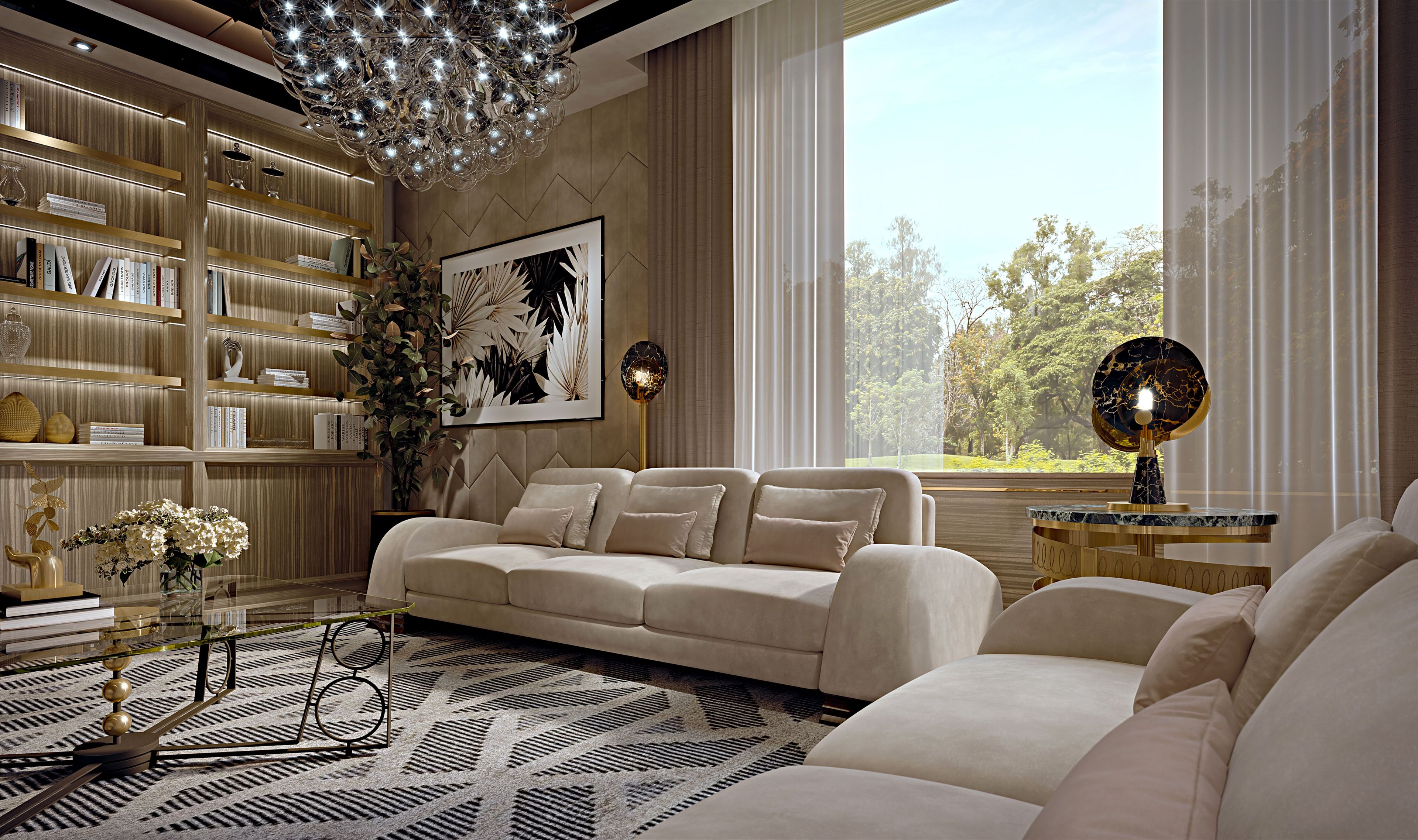 Бархатный диван Roman & Co KINGSFORD ARCH-00006000 - Вид №1