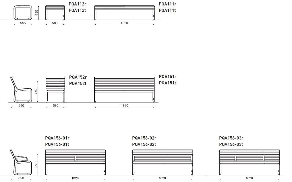 mmcité1 Скамейка из алюминия и дерева Portiqoa sun-id-1455212 - Вид №15