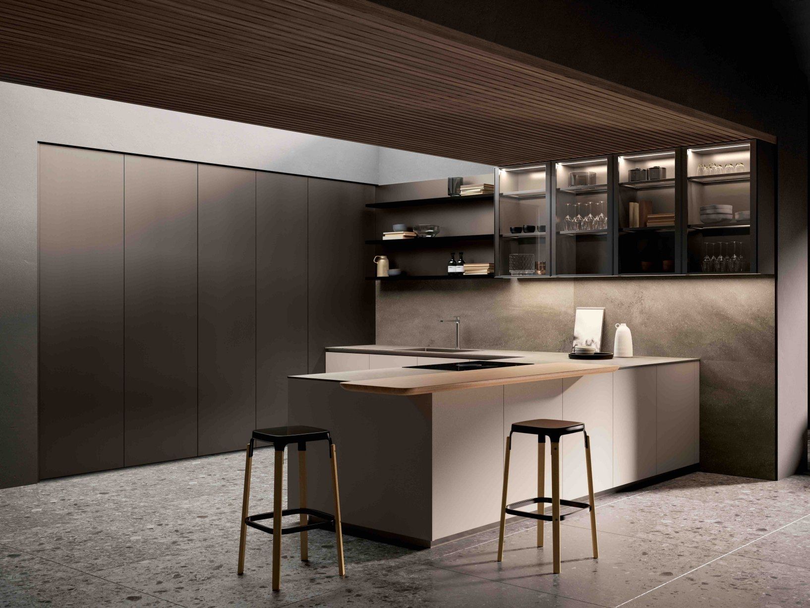 Встроенная кухня с полуостровом ERNESTOMEDA ARCH-00068311 - Вид №1