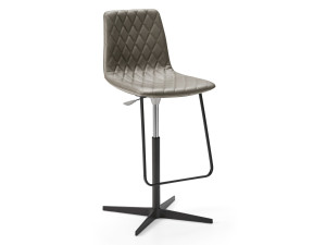 Регулируемый по высоте кожаный стул