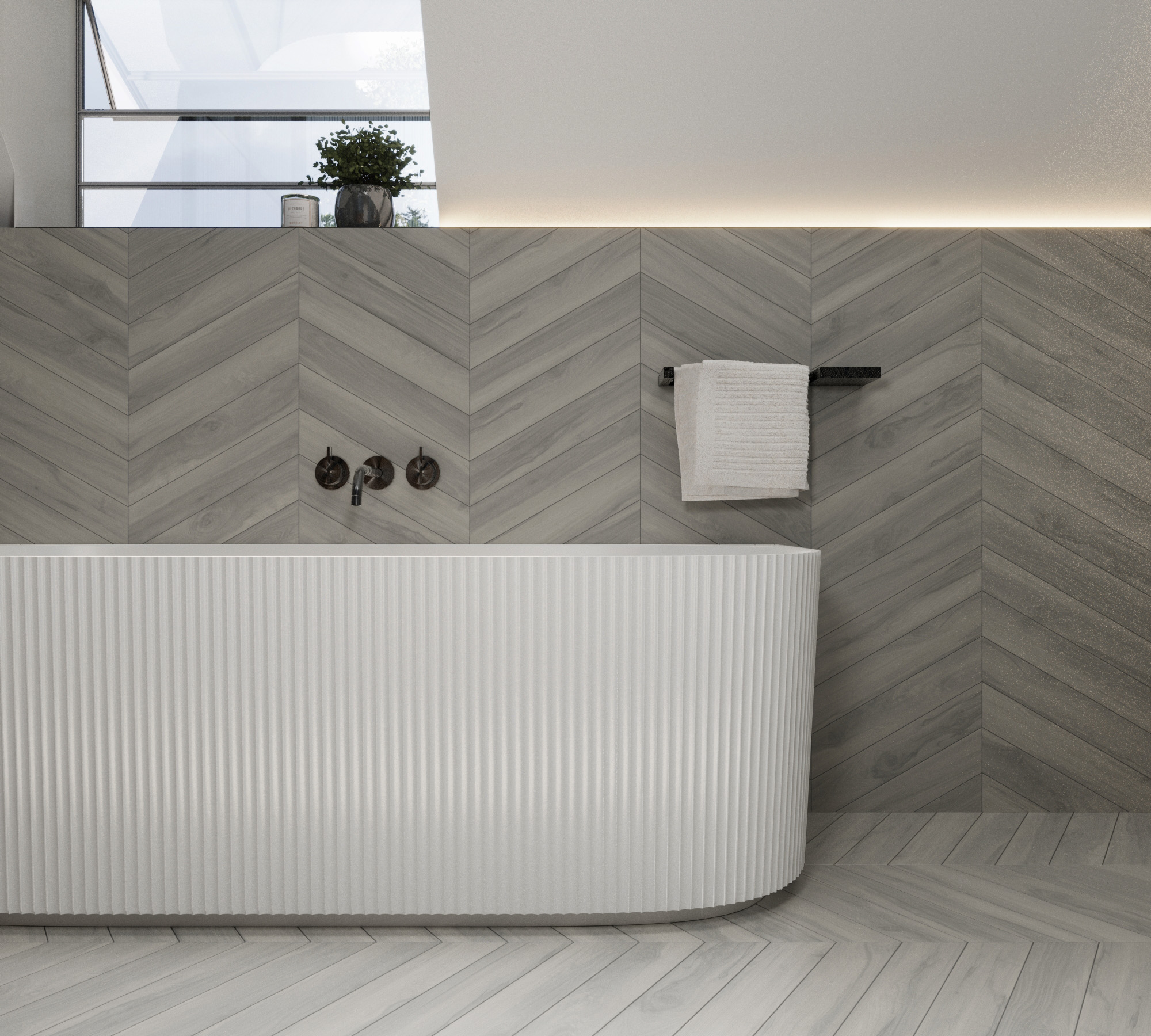 Керамогранит SCARLET WOOD GREY 8х45 Creanza CH-RT08