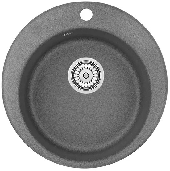 4801, ГРАФИТ (ЧЁРНО-СЕРЫЙ), кухонная мойка, кварц