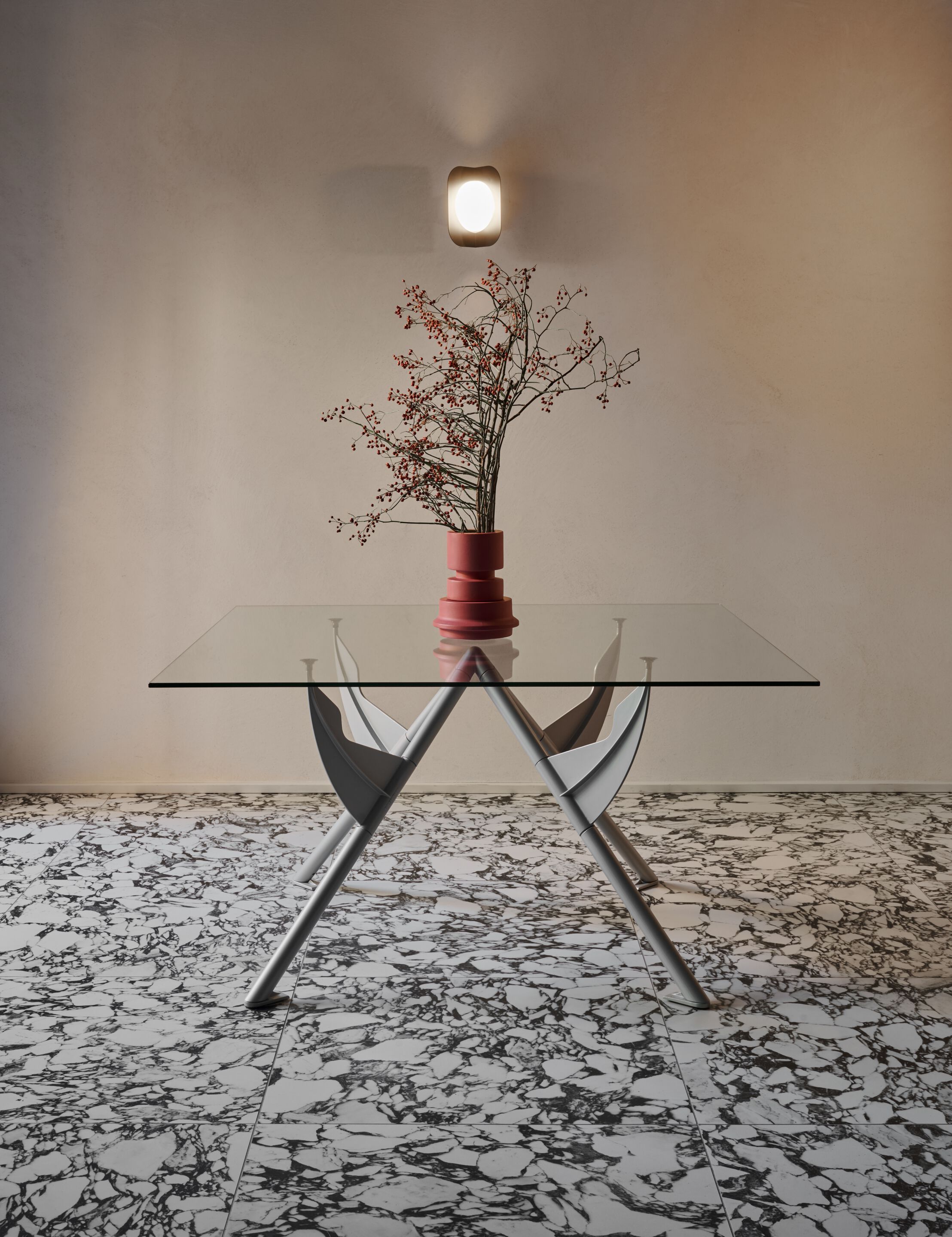 Квадратный стол из стали и хрусталя BALERI ITALIA PRESIDENT M ARCH-00151369 - Вид №3