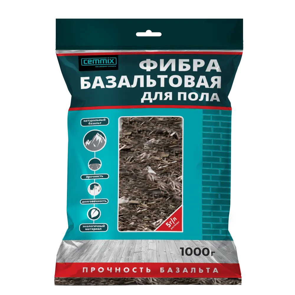 Фибра базальтовая CemFibra R 1 кг CEMMIX STLM-2099602