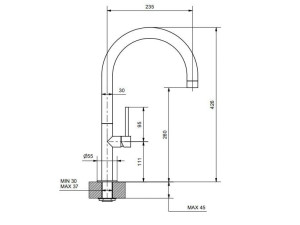 Смеситель для кухни из нержавеющей стали