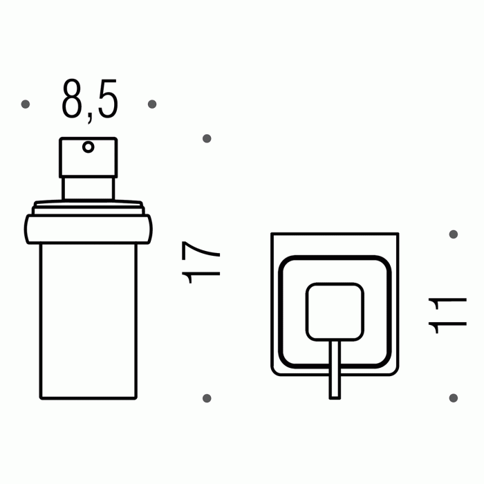 B9321 Дозатор для жидкого мыла (хром) COLOMBO LULU Colombo Design - Вид №2