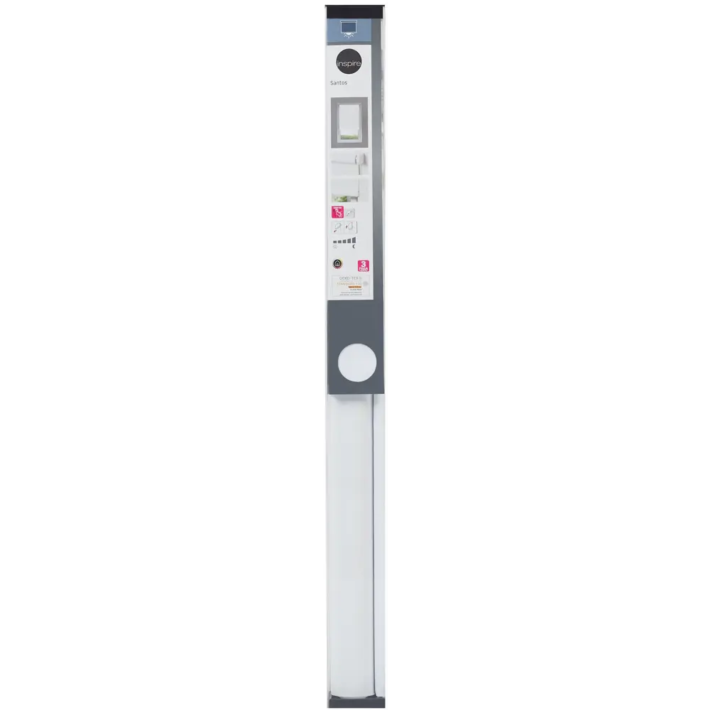 Штора рулонная блэкаут Inspire Santos 100x160 см белая White 0 82668309 STLM-2093176 - Вид №5