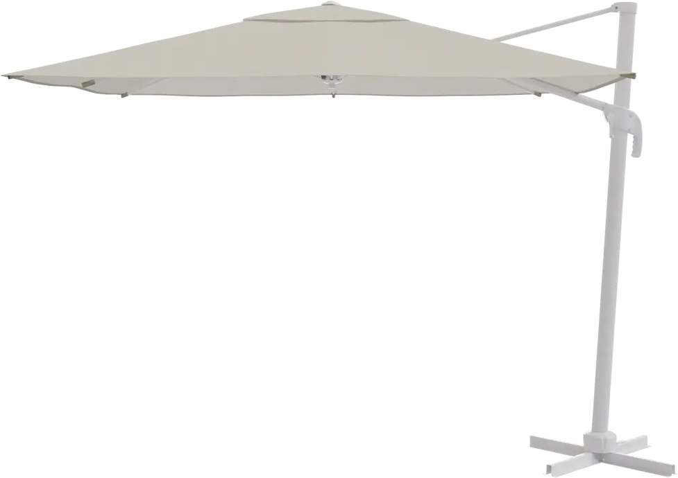 83811976 Зонт с боковой опорой Naterial Aura 286x286 h 264 см квадрат белый STLM-0044619