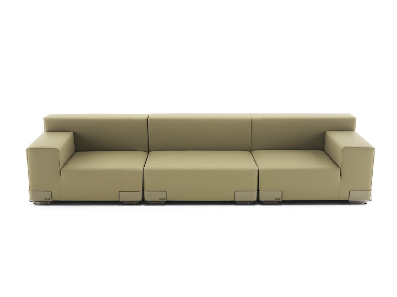 3-местный модульный съемный диван из искусственной кожи Kartell Plastics ARCH-00061055
